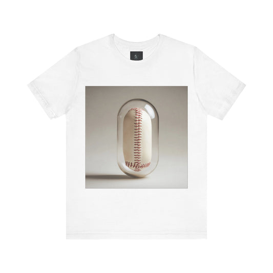 T-Shirt Baseball Pill Print Unisex Tee