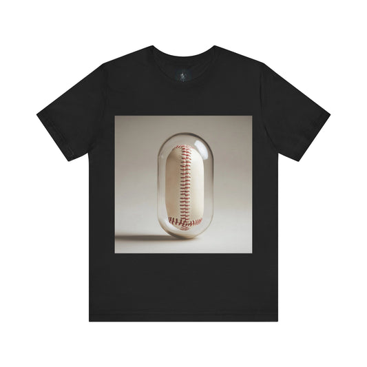 T-Shirt Baseball Pill Print Unisex Tee